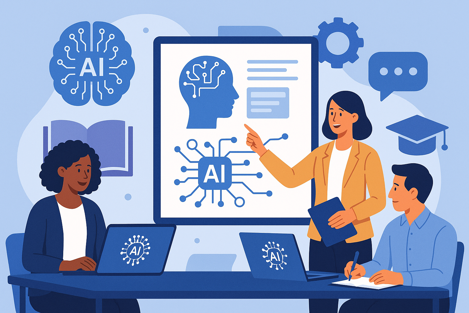 Docentes aprendiendo sobre IA